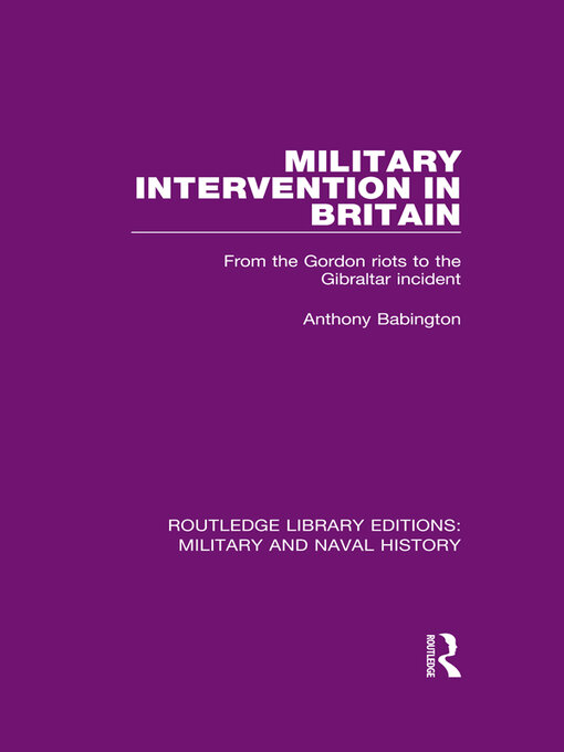 Title details for Military Intervention in Britain by Anthony Babington - Wait list